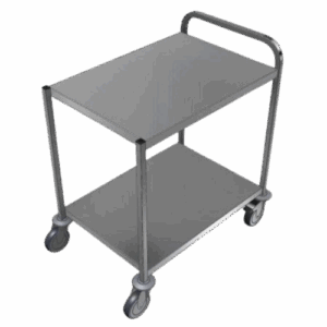 Rustfrie Bergh Sveiset Trillebord med to plan TB-2 [Norsk produsert]