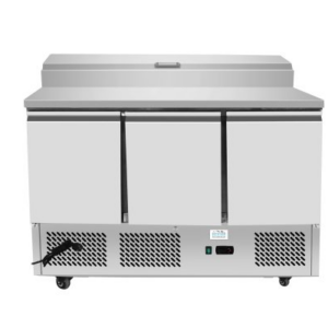 ATOSA - ICE-A-COOL Pizzabenk ICE3869GR - 3-dørs fyllestasjon med skyvelokk, 7 x GN1/3