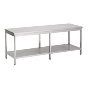 Combisteel arbeidsbord i rustfritt stål med underhylle, 2900 x 600 mm
