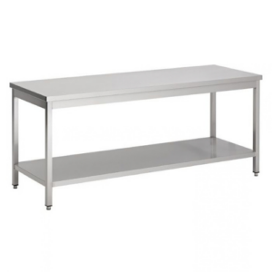Combisteel arbeidsbord i rustfritt stål med underhylle, 600 x 600 x 600 mm