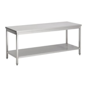 Combisteel arbeidsbord i rustfritt stål med underhylle, 1300 x 700 mm