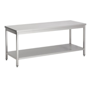 Combisteel arbeidsbord i rustfritt stål med underhylle, 1900 x 800 mm