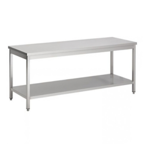 Combisteel arbeidsbord i rustfritt stål med underhylle, 1700 x 800 mm