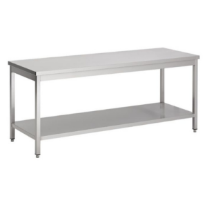 Combisteel arbeidsbord i rustfritt stål med underhylle, 1600 x 800 mm