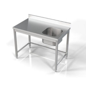 Combisteel oppvaskbenk med kum til høyre, 1200 x 700 mm