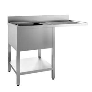 Combisteel oppvaskbenk med én kum til venstre, 1400 mm