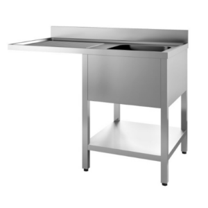 Combisteel skyllebord for oppvaskmaskin med kum til høyre, 1200 mm