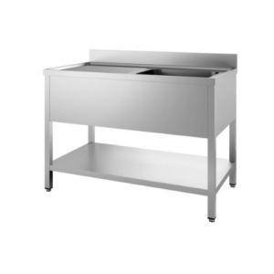Combisteel oppvaskbenk med kum til høyre og underhylle, 1200 mm