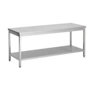Combisteel arbeidsbenk i rustfritt stål med underhylle, 700 x 800 mm