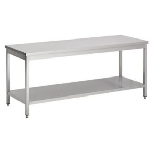 Combisteel arbeidsbord i rustfritt stål med underhylle, 1200 x 800 mm