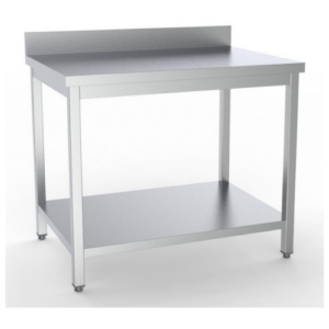 Combisteel arbeidsbord med underhylle og oppkant, 2000 x 700 mm