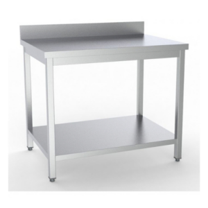 Combisteel arbeidsbord med underhylle og oppkant, 1800 x 700 mm