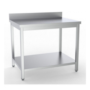 Combisteel arbeidsbord med underhylle og oppkant, 1400 x 700 mm