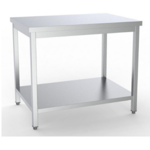 Combisteel arbeidsbord i rustfritt stål med underhylle, 800 x 700 mm