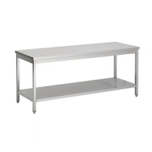Combisteel arbeidsbord i rustfritt stål med underhylle, 800 x 700 x 600 mm