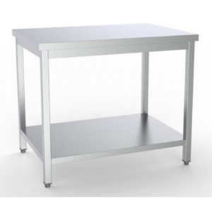 Combisteel arbeidsbord i rustfritt stål med bunnhylle, 1800 x 700 mm