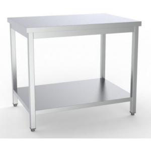 Combisteel arbeidsbord i rustfritt stål med bunnhylle, 1200 x 700 mm