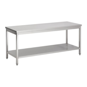 Combisteel arbeidsbord i rustfritt stål med underhylle, 1200 x 600 mm