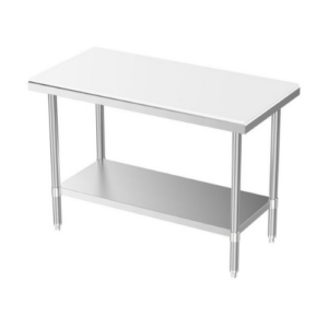 Combisteel skjærebord med HDPE-plate og underhylle, 700 x 700 mm