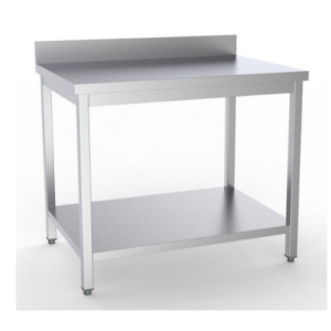 Combisteel arbeidsbord med bunnhylle og oppkant, 1200 x 600 mm