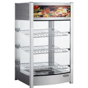 Combisteel varmevitrine med 3 hyller, 97 liter
