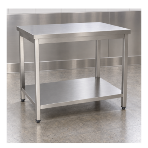 Combisteel arbeidsbord i rustfritt stål med bunnhylle, 2000 x 700 mm