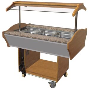 Combisteel varmebuffet brun med granittplate \ 1200 x 900 x 850 mm