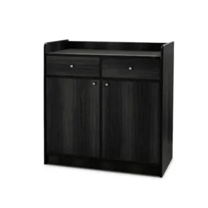 Mastro serviceskap med 2 skuffer og 2 dører, svart, 950 x 490 x 990 mm