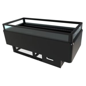 Combisteel kjøle- og fryseøy 240 liter, svart, 1476 mm x 1036 mm x 936 mm