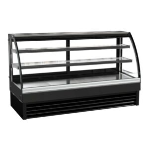 Combisteel Kjølemonter 400L med buet glass, svart, 2000 x 680 x 1200 mm