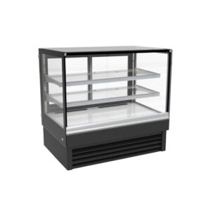 Combisteel kjølemonter med rett glass, 257 liter, svart 1200 x 680 x 1200 mm