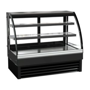 Combisteel kjølemonter 1200 mm med buet glass, 236 liter, svart 1200 x 680 x 1200 mm
