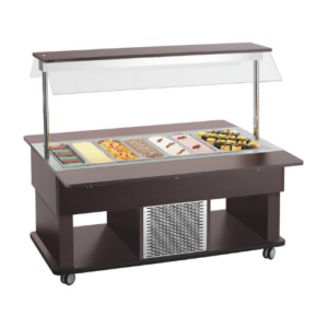 Bartscher kjølt buffévogn Kids K4110-150W, 4 x 1/1 GN, wenge , 1 425 x 1 160 x 1 200 mm