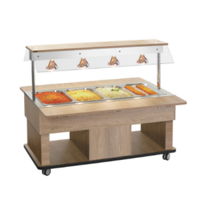 Bartscher buffévogn med varme for barn, Kids W4110-150U, 4 x 1/1 GN , 1425 x 1160 x 1200 mm