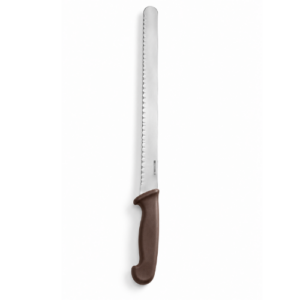 HENDI HACCP skinke- og laksekniv med Granton-blad, brun, 350 mm