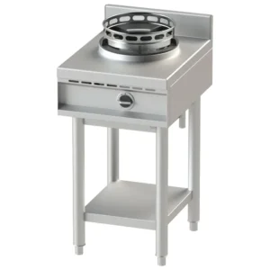 Mastro AHA0017 gassdrevet wokkomfyr med 1 brenner og hylle, 13 kW