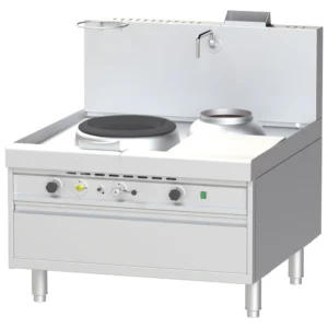 Mastro NGKB12125 gassdrevet wokkomfyr med wokbrenner og suppebrenner, 40 kW