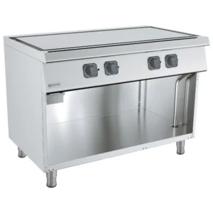 Elektrisk teppanyaki stekeplate med åpent understell, 2 soner, Mastro MS712TYE