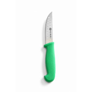 HENDI HACCP universalkniv med Granton-blad, grønn, 90 mm