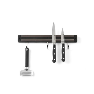 HENDI knivmagnet med kroker, 340 mm, svart