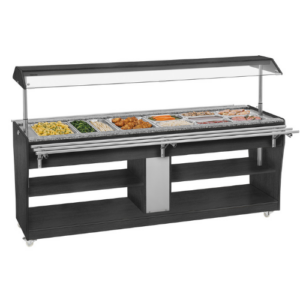 Bartscher Pro 611-Hot S varm buffetvogn, 6 x GN 1/1 , 2 150 x 1 260 x 1 370 mm