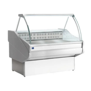 Bain-marie buffetdisk 2020 mm med buet frontglass, 2020 x 1140 x 1300 mm