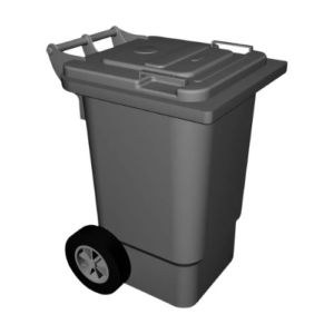 Mastro avfallsbeholder på hjul 240 liter , 580 x 740 x 1070 mm