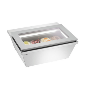 Bartscher 4x6,5L-F iskremfryser med glasslokk, 26 liter