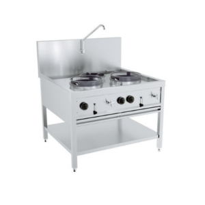 Combisteel Gasswokbord med 3 brennere, 43 kW, 1000 mm
