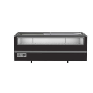 CombiSteel fryseboks 2125 mm med skyveglasslokk, svart 1860 mm x 780 mm x 537 mm