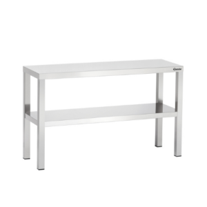 Bartscher Påbyggingshylle i rustfritt stål, 2 nivåer, 1000 x 350 x 650 mm