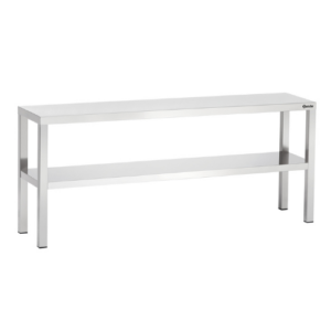 Bartscher Påbyggingshylle i rustfritt stål, 2 nivåer, 1600 x 350 x 650 mm