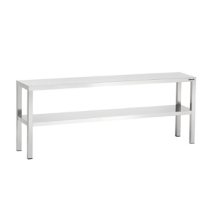 Bartscher Påbyggingshylle i rustfritt stål, 2 nivåer,  1800 x 350 x 650 mm